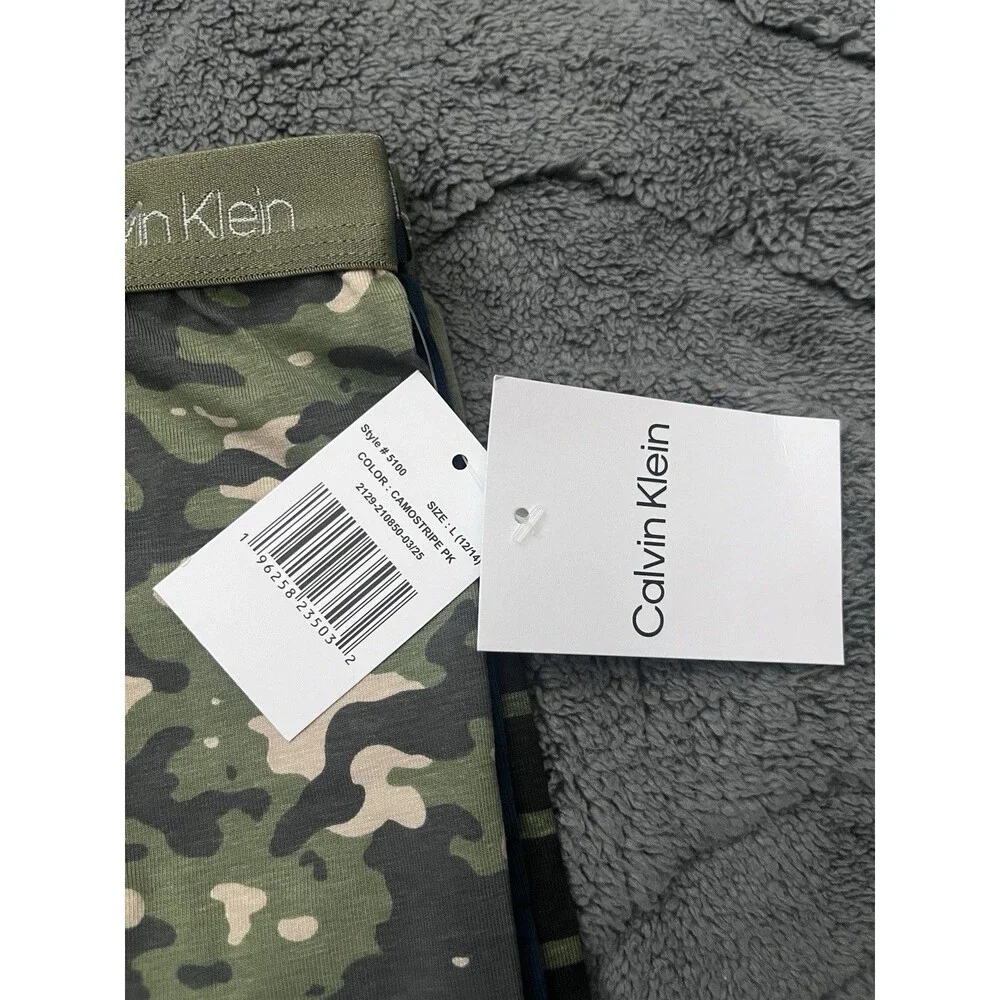 New 4 Pack Calvin Klein Boys Boxer Brief Underwear Size Large (12/14)
